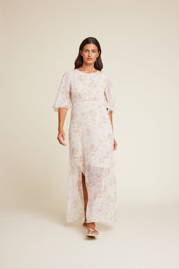 Line Of Oslo Miller Chiffon Dress Dress Sand 069