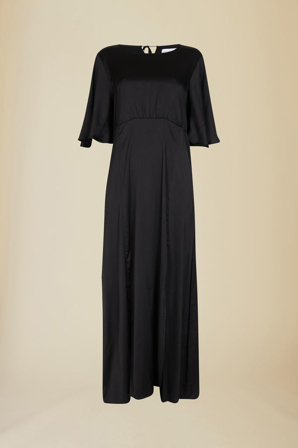 Line Of Oslo Miller Viscose Satin Dress Dresses Black 097