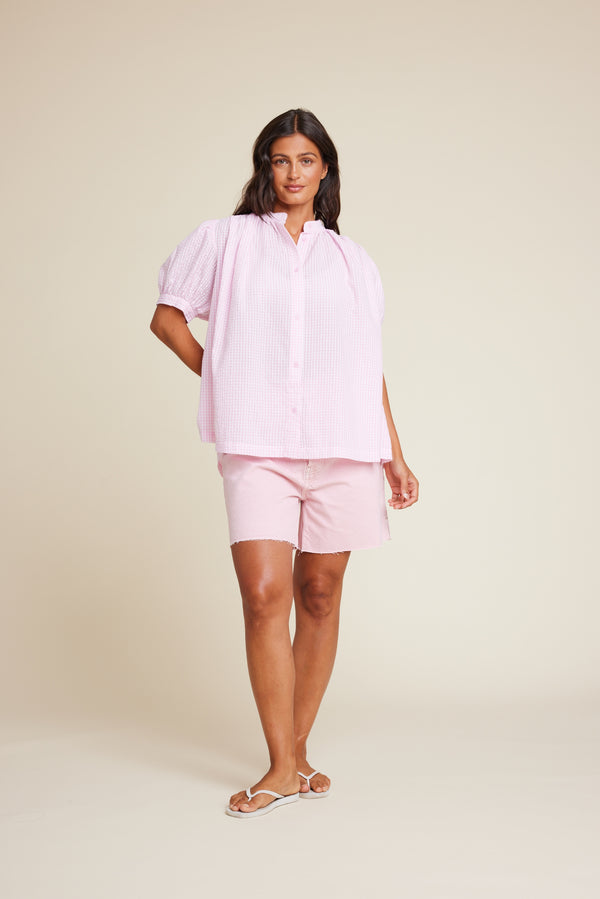 Line Of Oslo Milly Check Top Top Pink 002