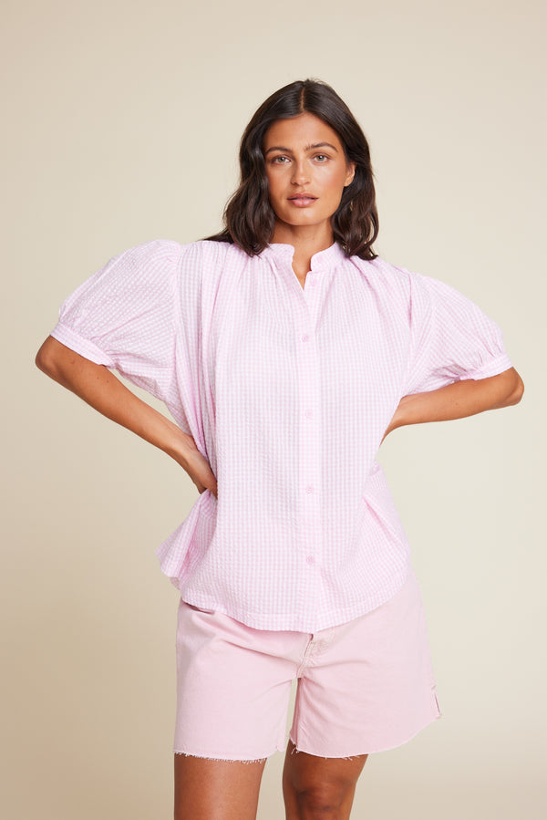 Line Of Oslo Milly Check Top Top Pink 002