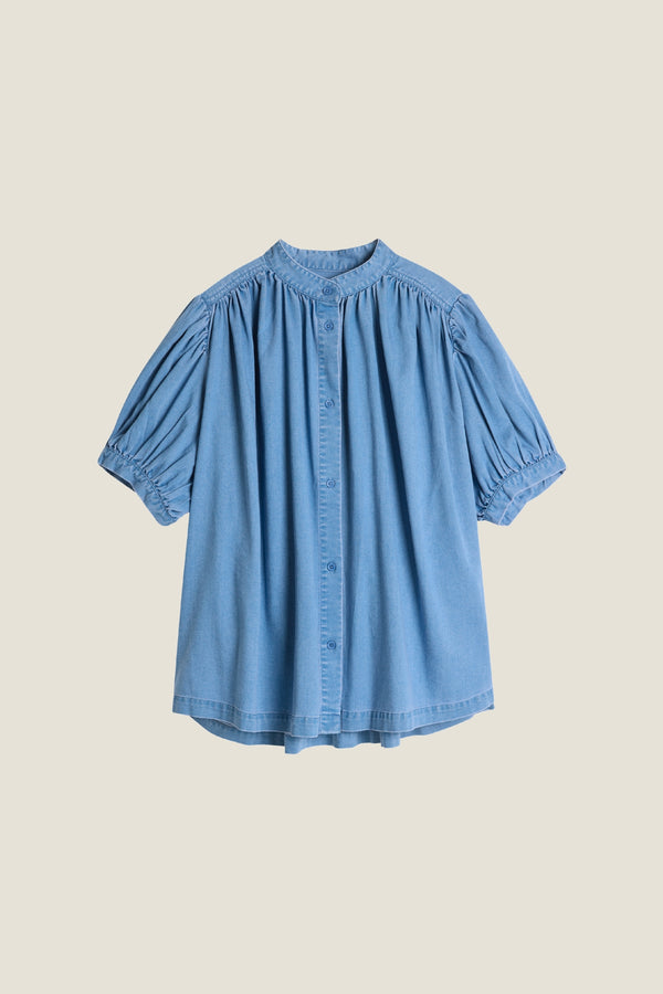 Line Of Oslo Milly Tencel Blouse Top Denim 099
