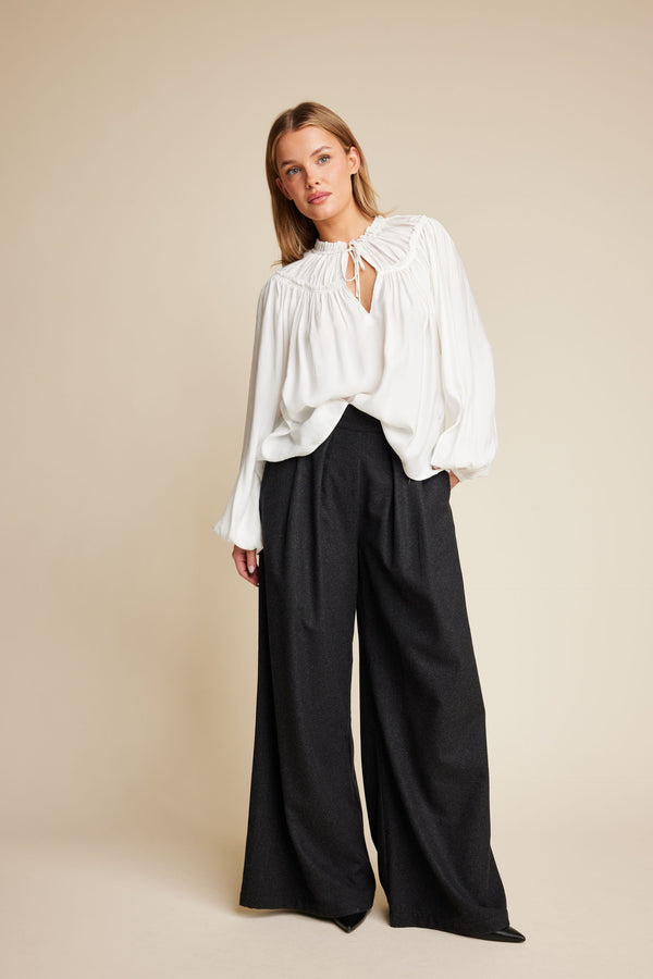 Line Of Oslo Mister Wool Trousers Trouser Antracite 004