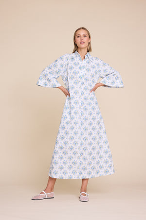 Line Of Oslo Momo Flower Dress Dress Blue 066