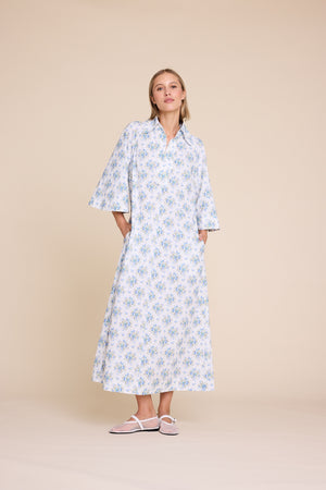 Line Of Oslo Momo Flower Dress Dress Blue 066
