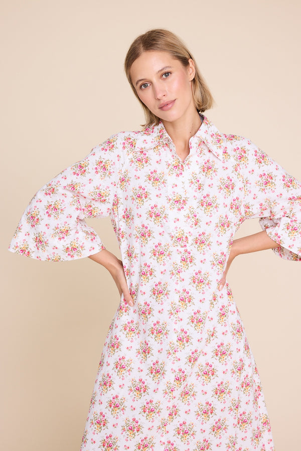 Line Of Oslo Momo Flower Dress Dress Pink 002
