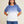 Line Of Oslo Monroe Dip Dye Knitted T-shirt Knitwear Blue 066