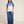 Line Of Oslo Monroe Dip Dye Knitted T-shirt Knitwear Blue 066