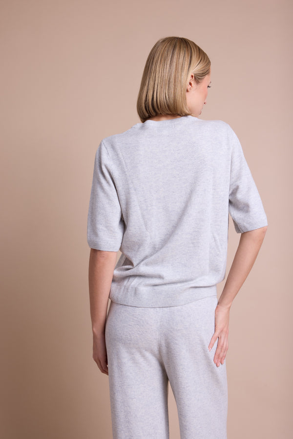 Line Of Oslo Monroe Longer Arm Topp  Grey Melange 006