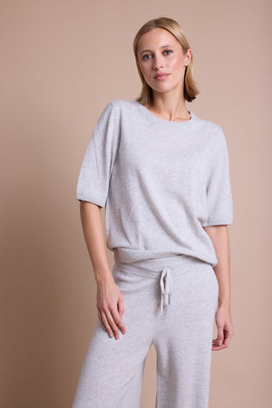 Line Of Oslo Monroe Longer Arm Topp  Grey Melange 006