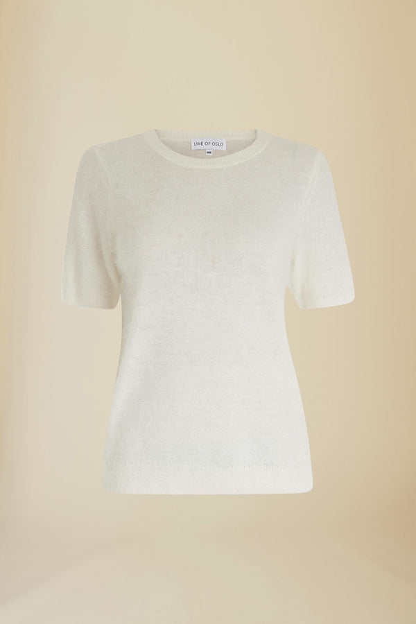 Line Of Oslo Monroe SS24 Knitted T-shirt Knitted sweater Creme 091