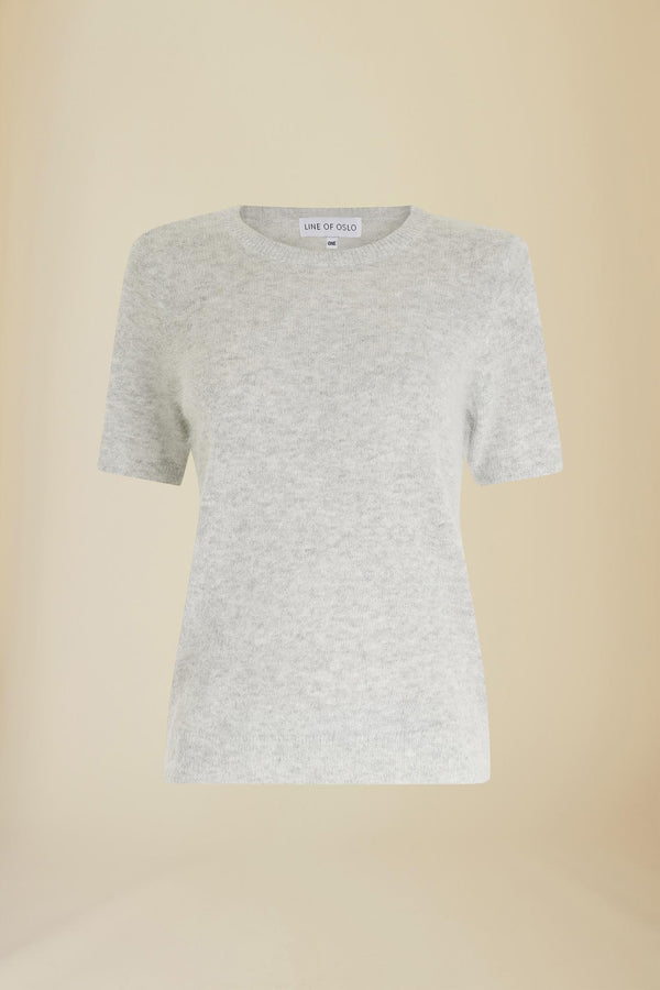 Line Of Oslo Monroe SS24 Knitted T-shirt Knitted sweater Grey Melange 006