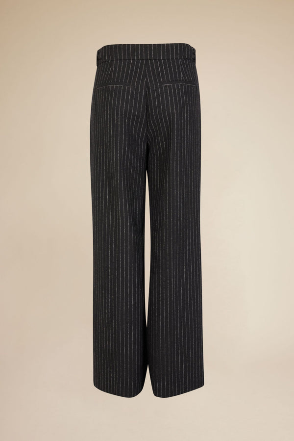 Line Of Oslo Moon Stripe 24 Trousers Trouser Black 097
