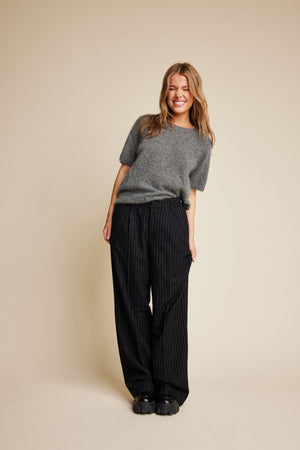 Line Of Oslo Moon Stripe 24 Trousers Trouser Black 097