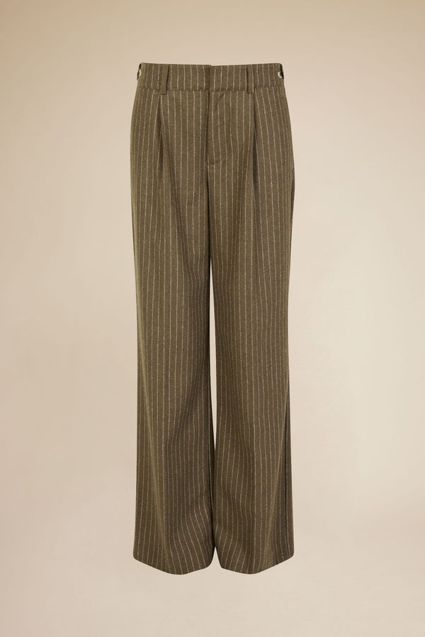 Line Of Oslo Moon Stripe 24 Trousers Trouser Brown 063