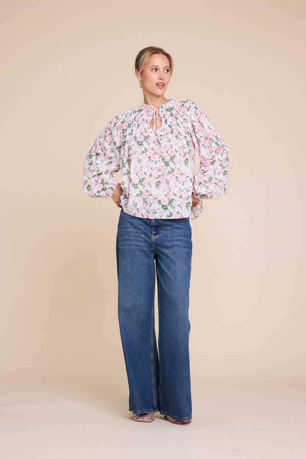 Line Of Oslo Mother Flower SS26 Blouse Pink 002
