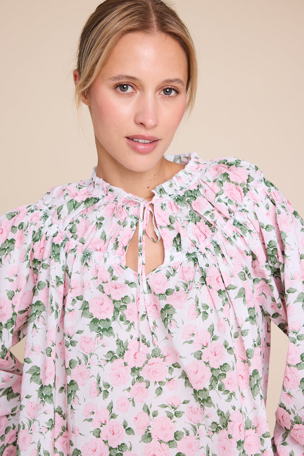 Line Of Oslo Mother Flower SS26 Blouse Pink 002