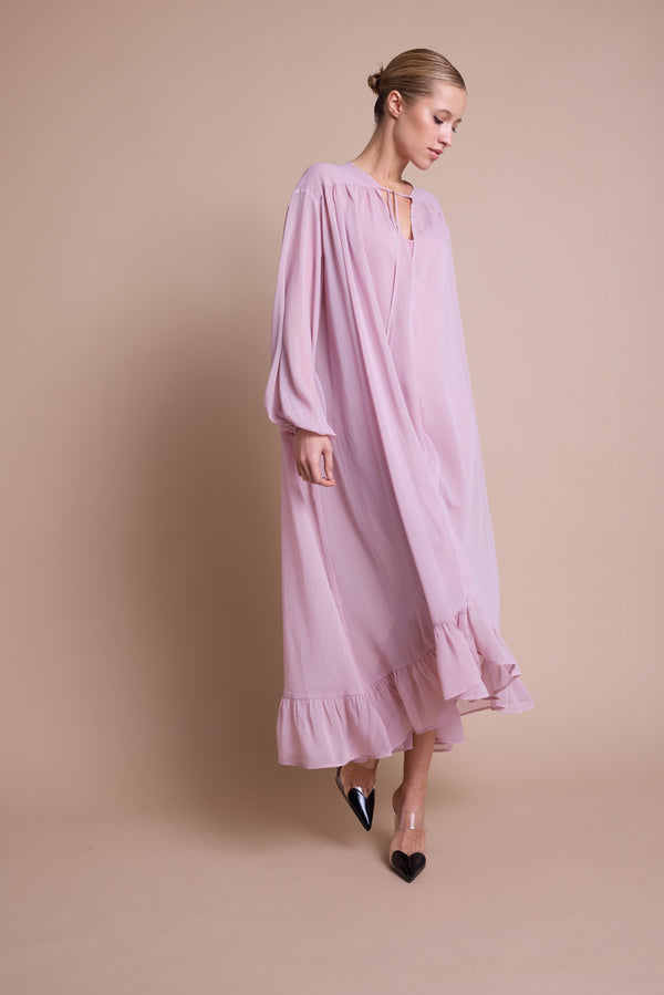 Line Of Oslo Nicole Long Kjole Dress Pink 002