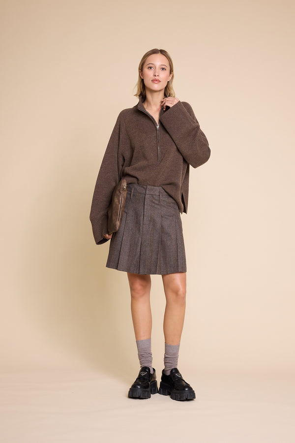 Line Of Oslo Nora Sweater Knitted sweater Brown 063