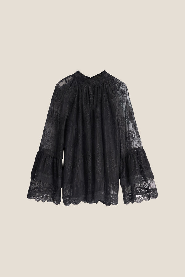 Line Of Oslo Old Bluse Blouse Black 097