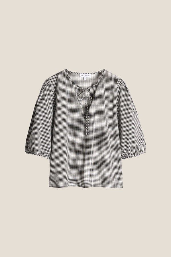 Line Of Oslo Petit Ckeck Bluse Blouse Black 097