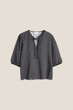 Line Of Oslo Petit Dots Bluse Blouse Black 097