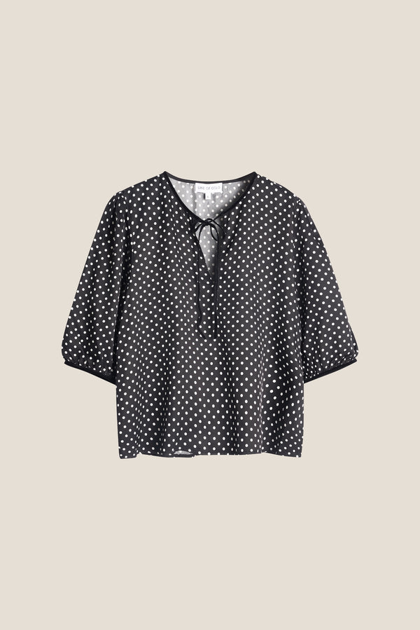 Line Of Oslo Petit Dots Bluse Blouse Black 097