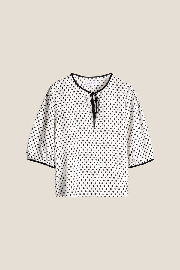 Line Of Oslo Petit Dots Bluse Blouse White 001
