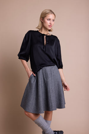 Line Of Oslo Line of Oslo Petit Solid Blouse Blouse Black 097