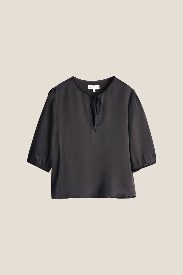Line Of Oslo Petit Solid Bluse Blouse Black 097