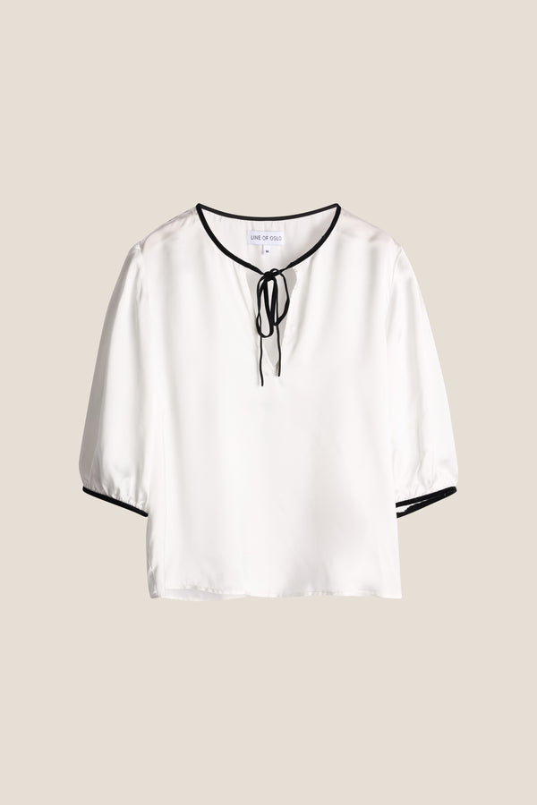 Line Of Oslo Petit Solid Bluse Blouse White 001