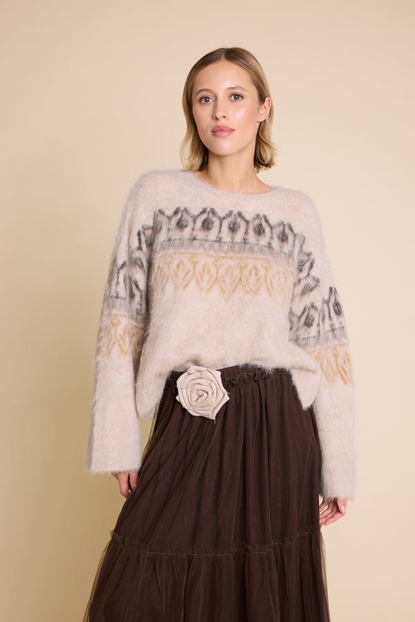 Line Of Oslo Piper Pattern Sweater Knitted sweater As is 136