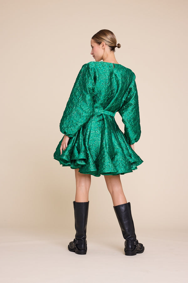 Line Of Oslo Poppi Metallic Dress Dress Green 053