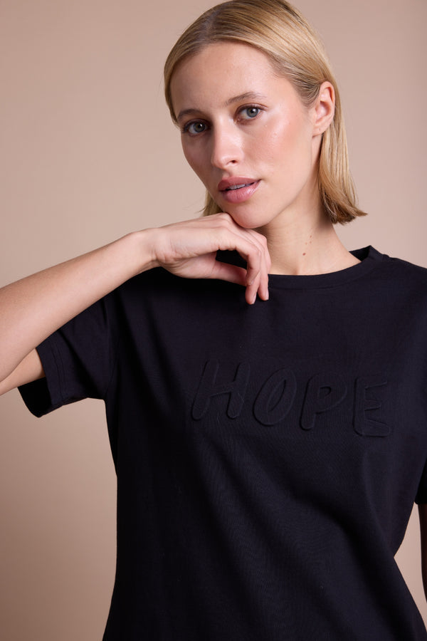 Line Of Oslo Preppy Hope T-skjorte T-shirt Black 097