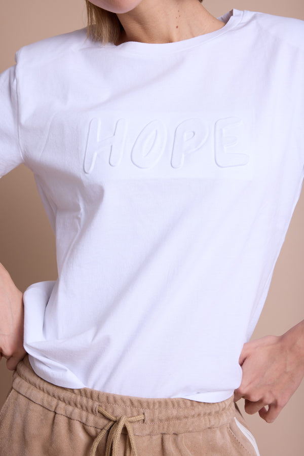Line Of Oslo Preppy Hope T-skjorte T-shirt White 001