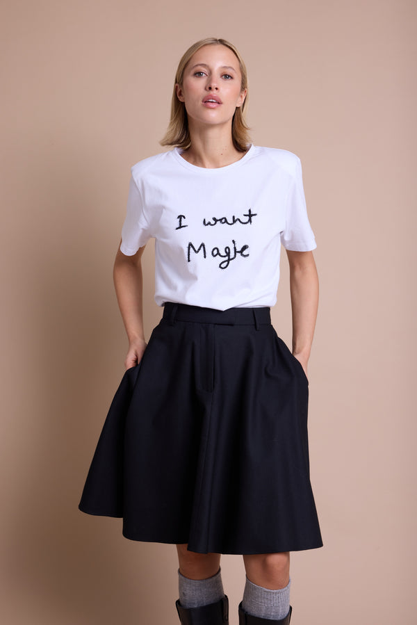 Line Of Oslo Preppy Magic T-skjorte T-shirt White w/black