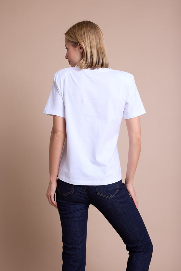 Line Of Oslo Preppy Magic T-skjorte T-shirt White w/red