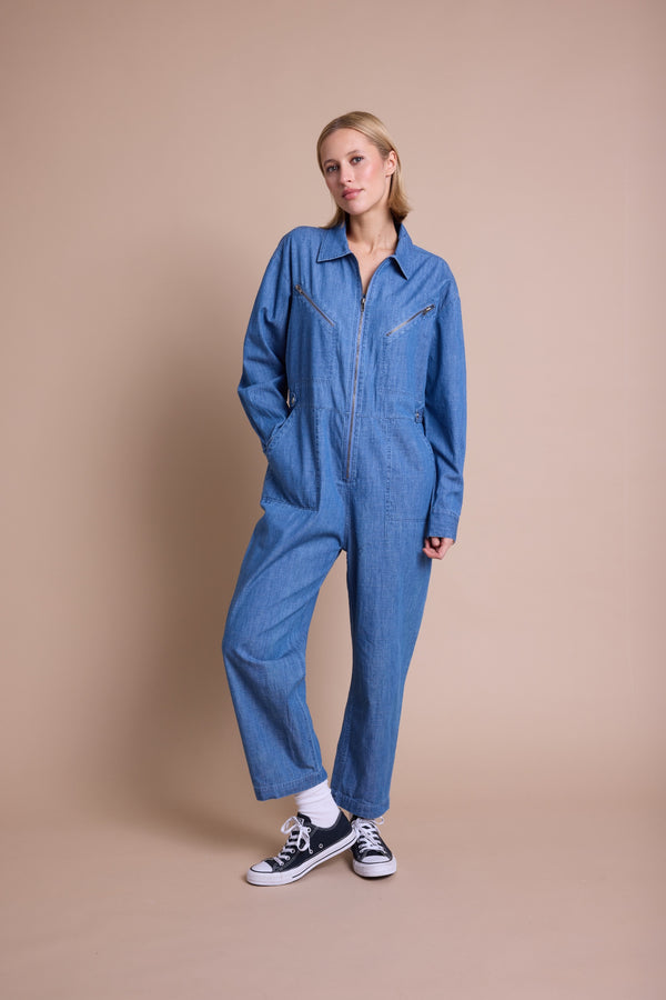Line Of Oslo Ready Denim Jumpsuit Overalls Denim 099