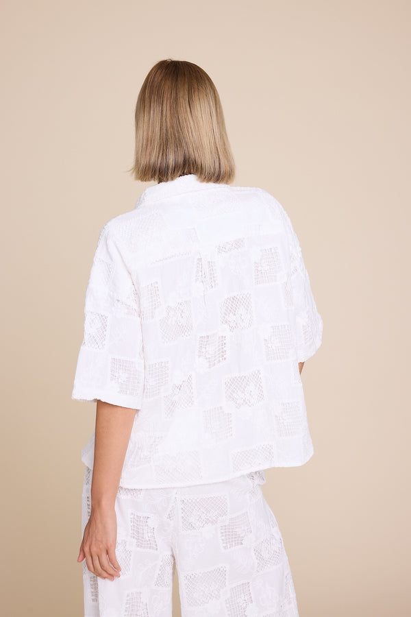 Line Of Oslo Resort Lace Top Top White 001