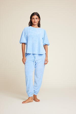 Line Of Oslo Roma Solid Trousers Trouser Light Blue 003