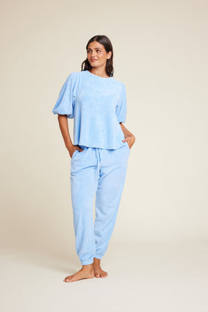Line Of Oslo Roma Solid Trousers Trouser Light Blue 003