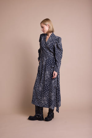 Line Of Oslo Scarlett Paisley Kjole Dress As is 136