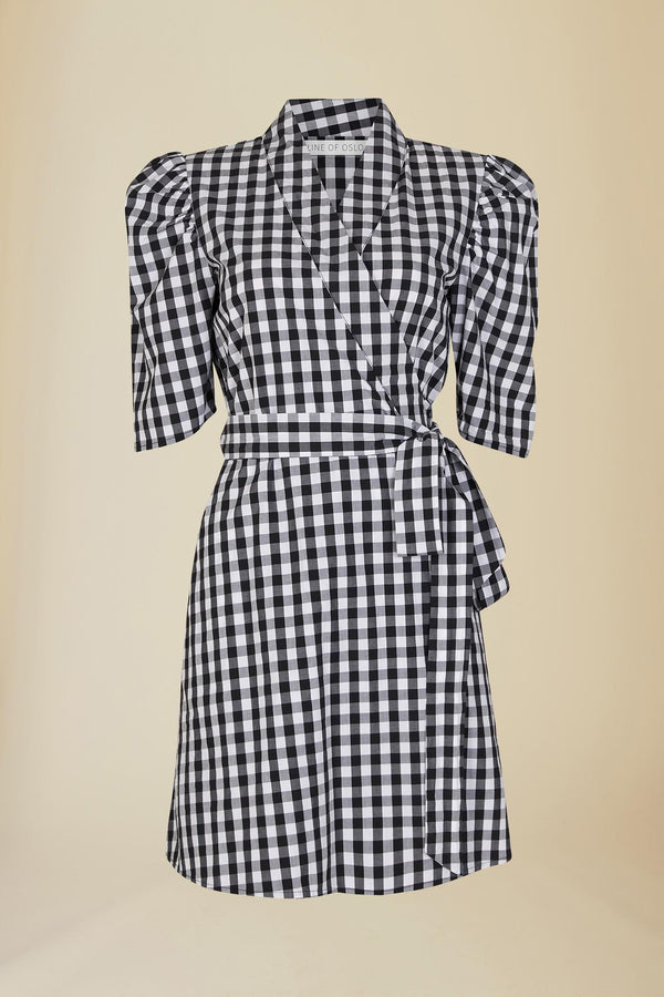 Line Of Oslo Scarlett Short Check Dress Dresses Black 097
