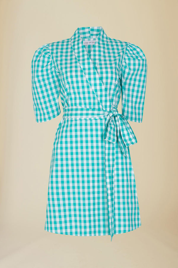 Line Of Oslo Scarlett Short Check Dress Dresses Green 053