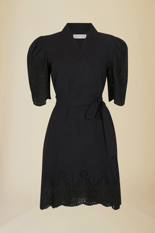 Line Of Oslo Scarlett Short Lace Dress Dresses Black 097