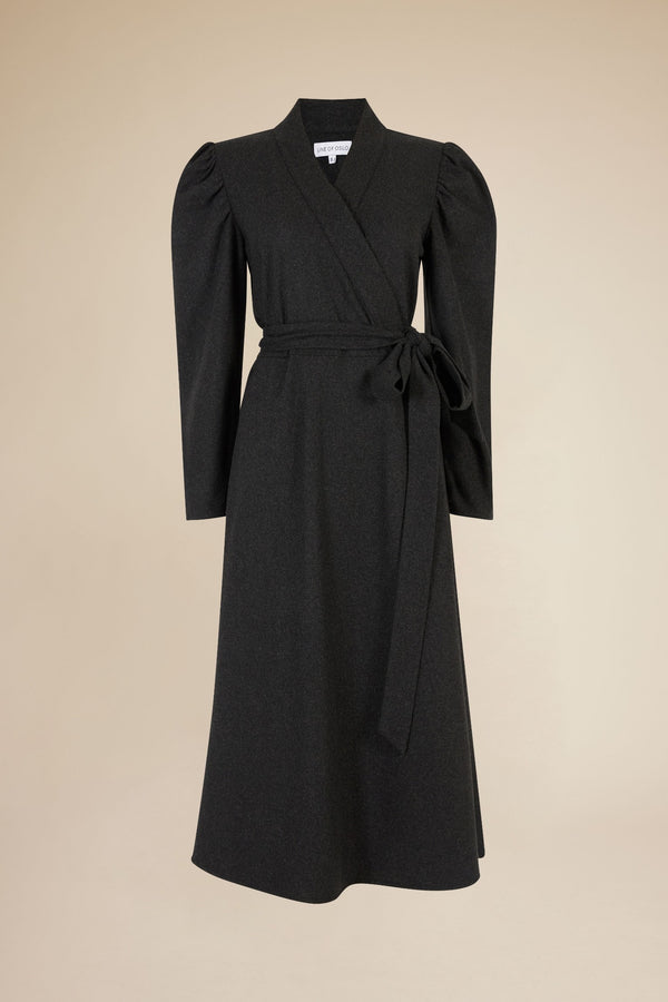 Line Of Oslo Scarlett Wool Dress Dress Antracite 004