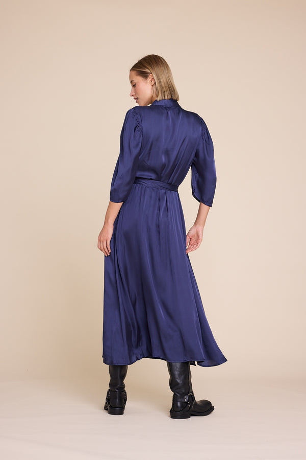 Line Of Oslo Scarlett Solid Dress Dress Dark blue