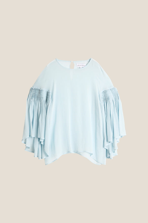 Line Of Oslo Sienna Solid Top Blouse Light Blue 003