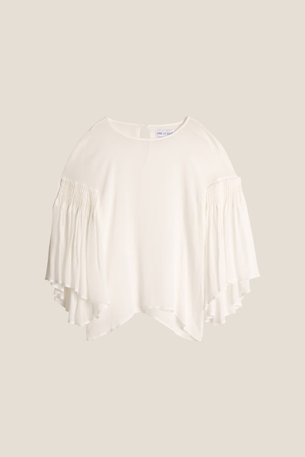 Line Of Oslo Sienna Solid Top Blouse Creme 091