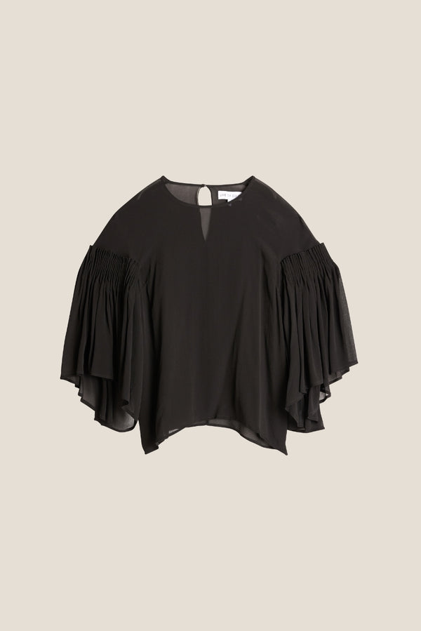 Line Of Oslo Sienna Solid Top Blouse Black 097