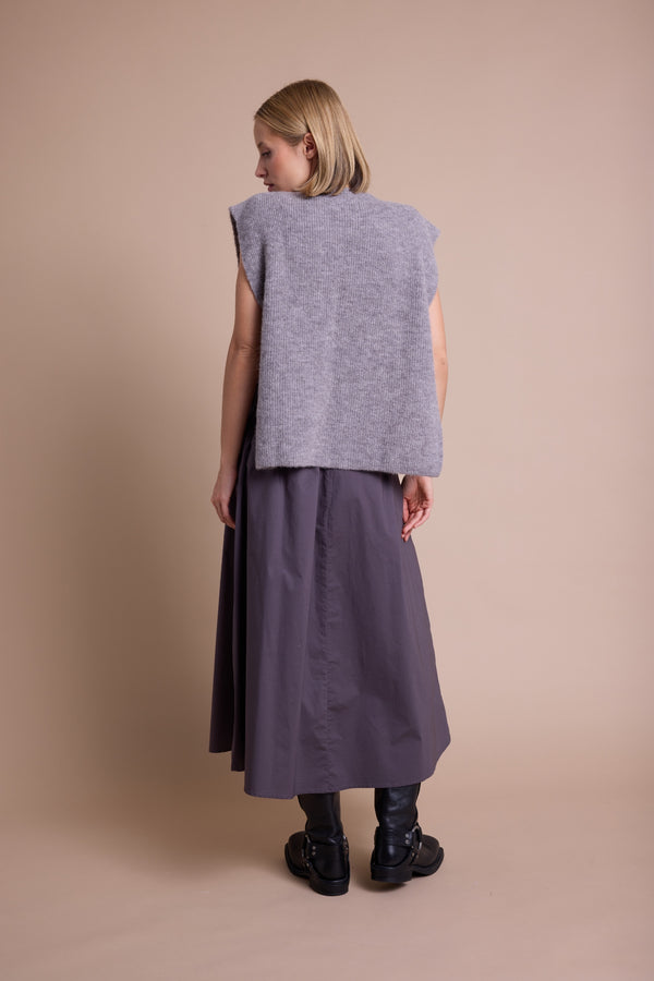 Line Of Oslo Skirt Solid Skirt Brown 063